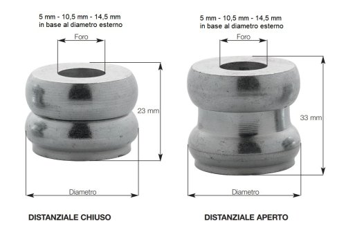 Plebani 03 distanziale regolabile 23/33 mm zincato per fissaggio inferriate - ø mm 25