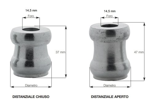 Plebani 05 distanziale regolabile 37/47 mm zincato per fissaggio inferriate ø mm 35