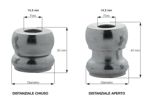 Plebani 09 distanziale regolabile 30/40 mm zincato per fissaggio inferriate - ø mm 30