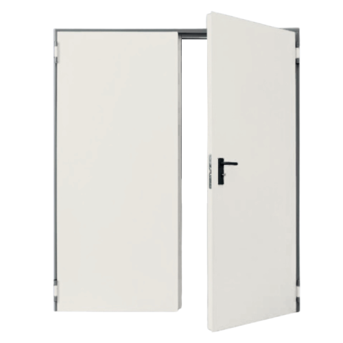 Porta tagliafuoco doppia anta REI 120 UNIVER NINZ verniciata bianco RAL9002 - L x H (mm) 1300x2150 - L ante (mm) 900+400