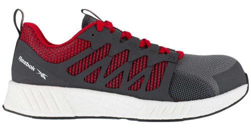 Scarpe antinfortunistiche REEBOK Fusion Flexweave S1P SRC - colore grigio/rosso - taglia 41