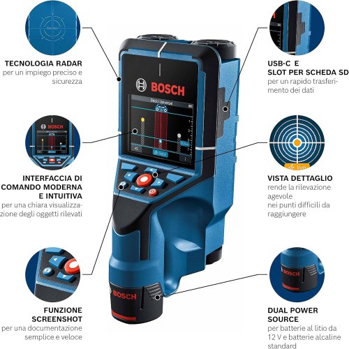 Rilevatore Bosch Wallscanner D-tect 200 C Professional