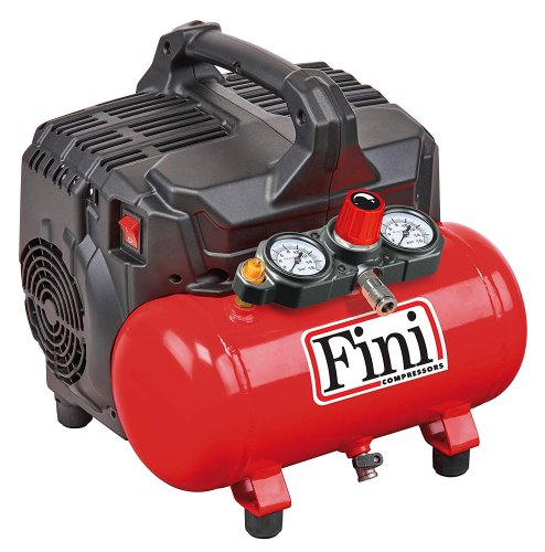 Compressore aria silenzioso 59dB 6 litri Fini Siltek S/6 1Hp