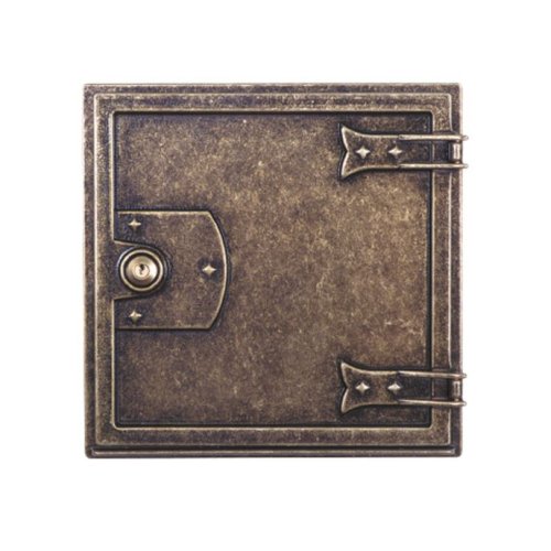 Sportello postale ad incasso in ottone Alubox serie Antica SC3 - colore ottone brunito