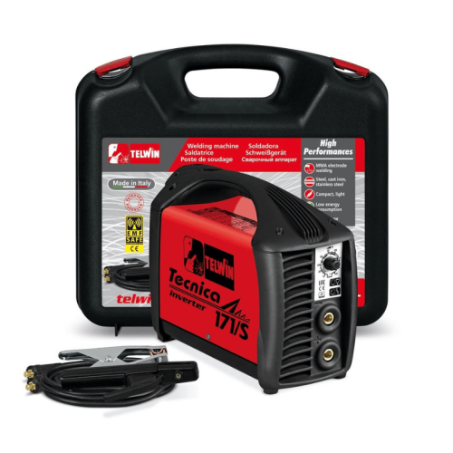 Saldatrice ad elettrodo inverter Telwin Tecnica 171/S ACX con valigetta e accessori