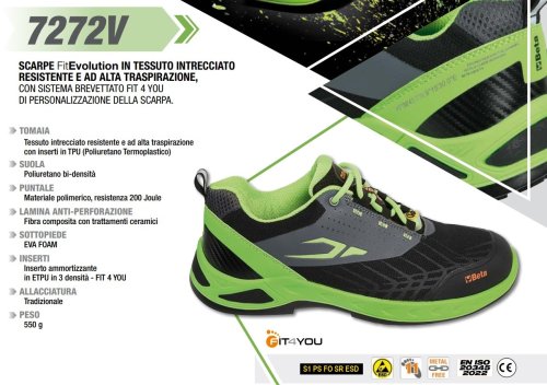 Scarpe da lavoro in tessuto alta traspirazione Beta FitEVOLUTION 7272V S1 SR ESD - taglia 41