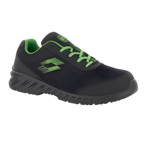 Scarpe da lavoro basse e confortevoli Lotto First 700 S1PL ESD NERO-VERDE - TG 41