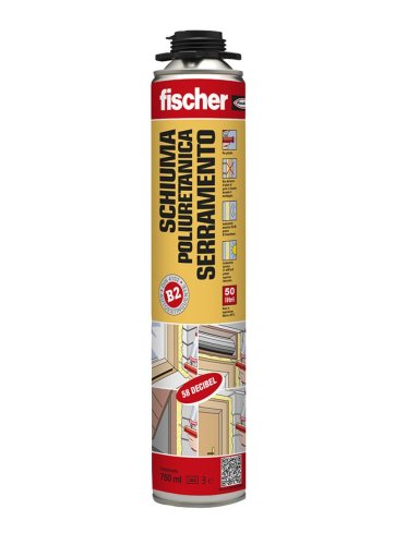 Schiuma poliuretanica per serramenti uso con pistola Fischer PUP-W 750ml