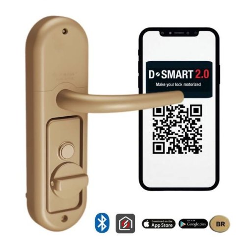 Securemme 8140XBR D-SMART 2.0 maniglia motorizzata Bluetooth ad incasso bronzo