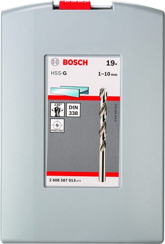 Serie 19 punte trapano Bosch Hss-G Din338 ø mm 1-10
