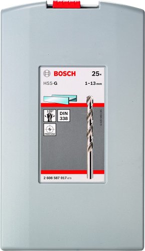 Serie 25 punte trapano Bosch Hss-G Din 338 mm 1-13