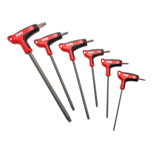 Serie 6 chiavi maschio esagonale impugnatura profilo X-Grip Usag 280 HX/SE6
