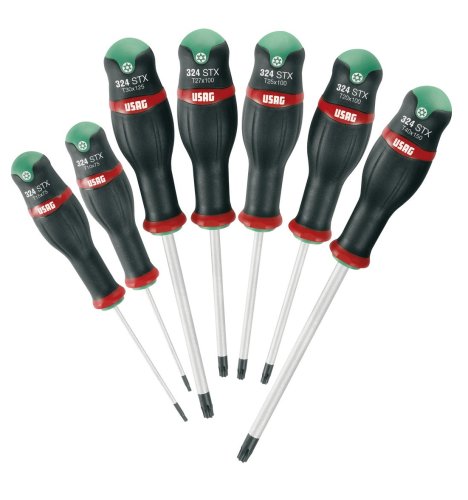 Serie di 7 cacciaviti Torx Usag 324 STX/S7