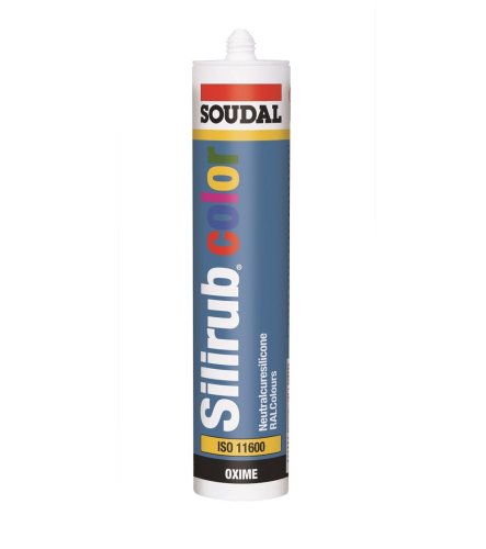 Silicone sigillante neutro monocomponente Soudal Silirub Color 300ml - RAL 7035 grigio chiaro