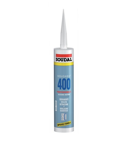 Silicone Soudasil 400 sigillante neutro 310 ml  - colore bianco RAL9010