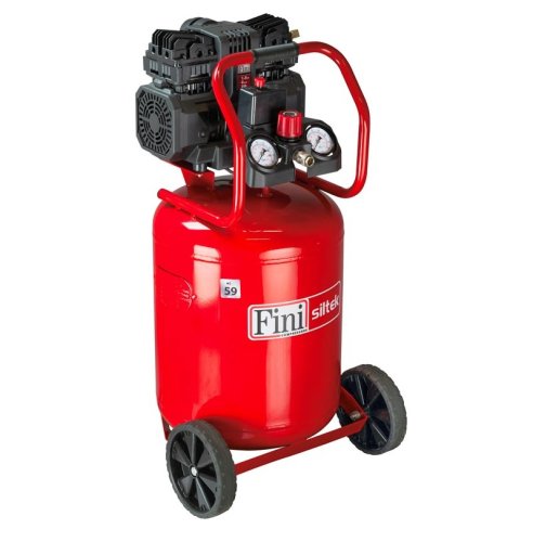 Compressore aria verticale 50 litri silenzioso 59dB Fini Siltek TB 50V/1,5 Hp