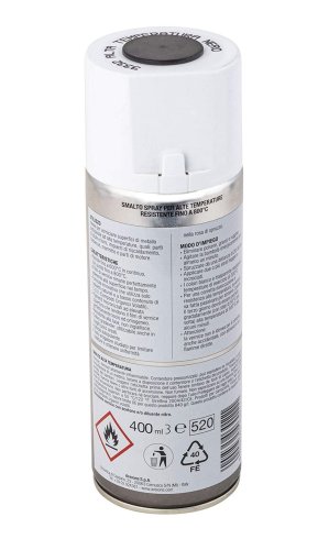 Smalto colore spray ALTA TEMPERATURA Arexons (fino a 800 °C) 400ml - - nero