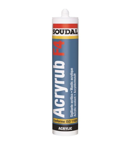 Soudal Acryrub F4 sigillante acrilico bianco verniciabile 310ml