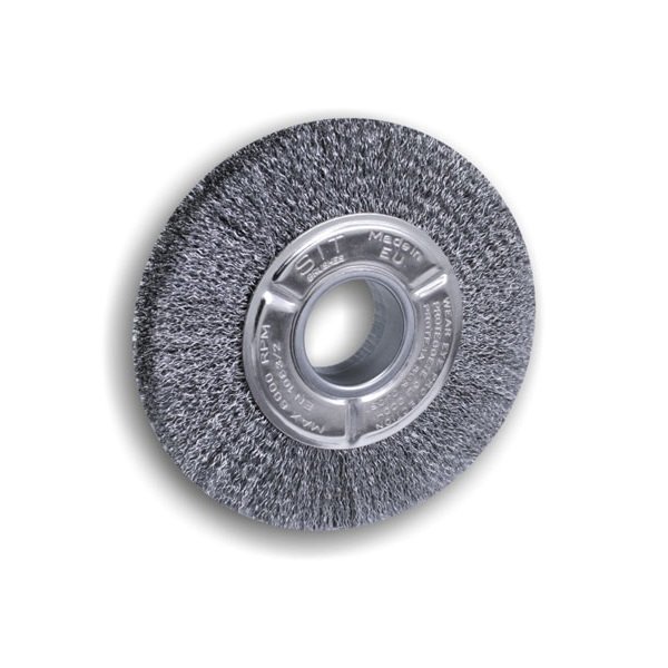 Spazzola circolare in acciaio ondulato per mola da banco ø 150 mm - Cod.  4152 - ToolShop Italia