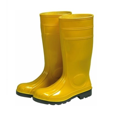 Stivali di sicurezza PVC giallo S5 con puntale e suola in acciaio - taglia 40