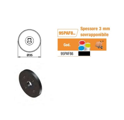 Spessore tondo 3 mm per fermo anta persiana a calamita Torbel 95PAF86