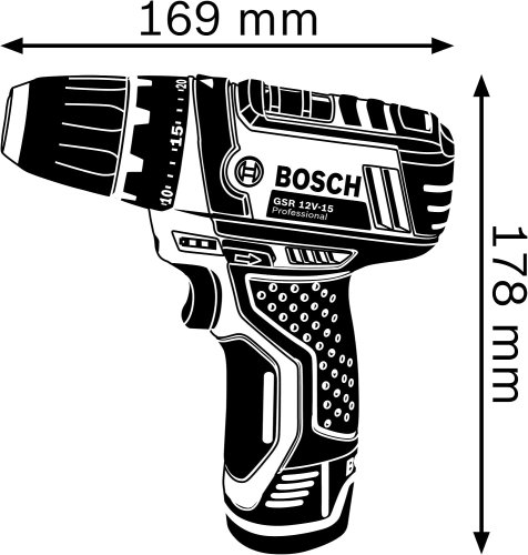 Trapano avvitatore Bosch Professional GSR 12V-15 FC (fornito in valigetta senza batterie)