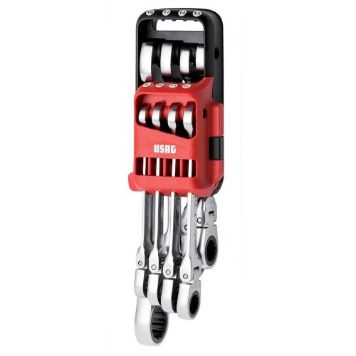 Serie 8 chiavi combinate snodate cricchetto USAG 285 KF/DS8