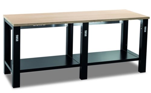 Banco da lavoro 2m con piano in legno senza cassetti USAG 506TL