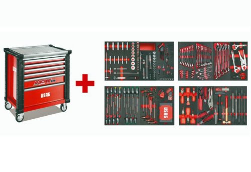 Carrello portautensili Usag 519 RS6/4MM assortimento manutenzione 300PZ