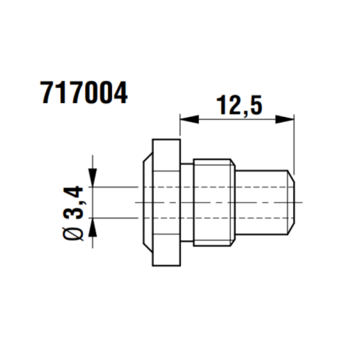 Ugello ricambio FAR 717004 per rivetto ø 4,8 Acc. RAC171-181-185