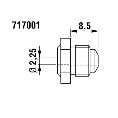 Ugello ricambio rivettatrice K14 - K25 - K39 - RAC83AX FAR 717001 per rivetti ø 2,5-3,4 mm