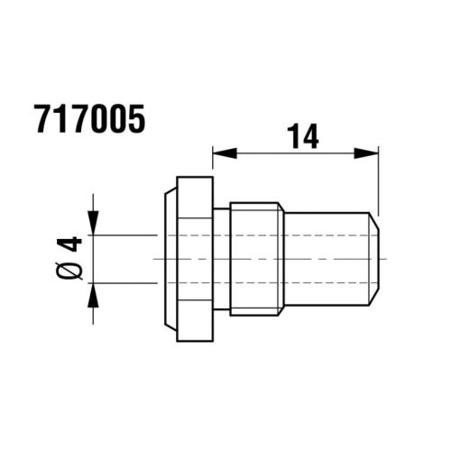 Ugello ricambio rivettatrice RAC171-K25-EB311 per rivetto ø 6/6,4 mm FAR 717005