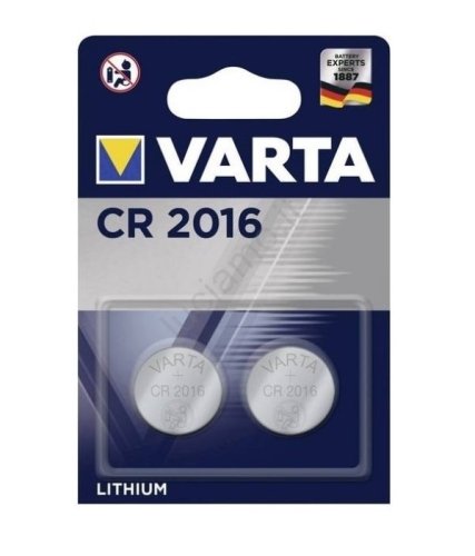 Batterie al litio a bottone VARTA CR2016 3V (2 pezzi)