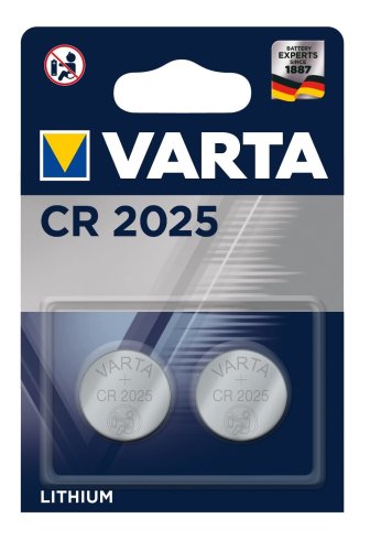 Batterie al litio a bottone VARTA CR2025 3V (2 pezzi)