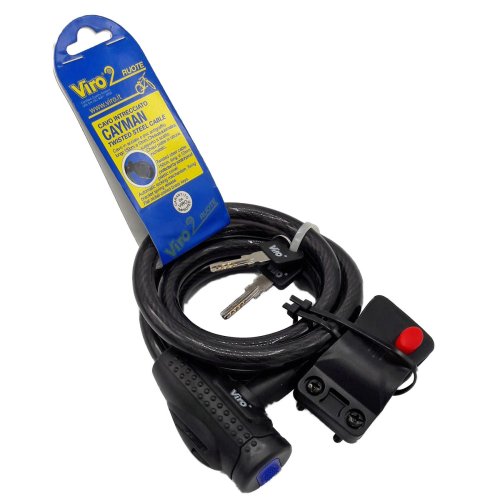 Lucchetto bicicletta con cavo a spirale 150 cm VIRO 187 Cayman