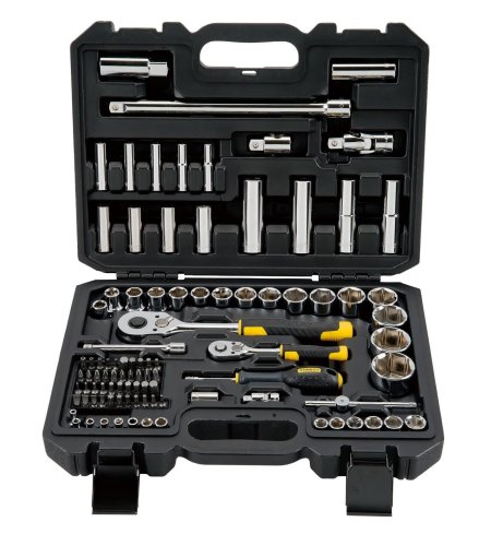 Valigetta STANLEY STMT17379-1 chiavi a bussola 1/4"-1/2" e inserti avvitare 96 pezzi