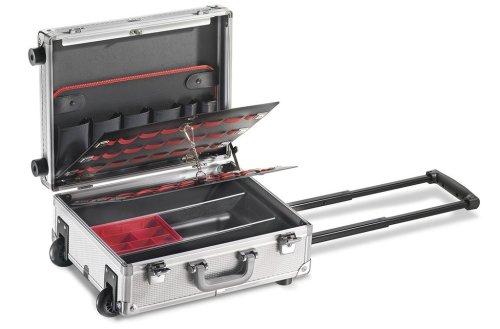 Valigia in alluminio porta utensili Fram 198/STL/W con trolley
