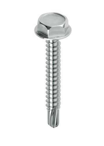 Vite autoforante per lamierati MUSTAD DRILLEX testa esagonale con collare zincata - ø x L mm 4,2x13