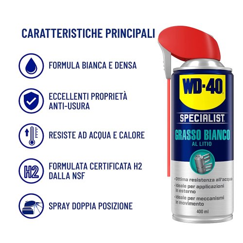 WD40 grasso spray bianco al Litio 400ml