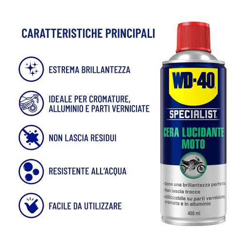 Cera lucidante spray moto WD-40 Specialist 400ml