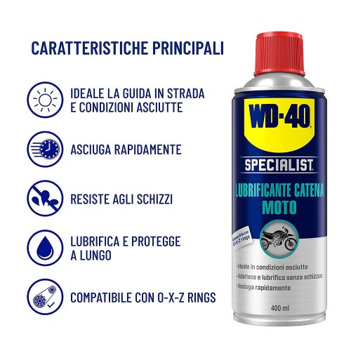 Lubrificante spray catena moto WD-40 Specialist 400 ml