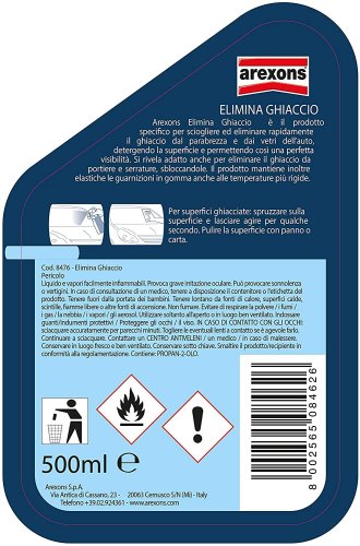 Deghiacciante spray elimina ghiaccio vetri auto ml 500