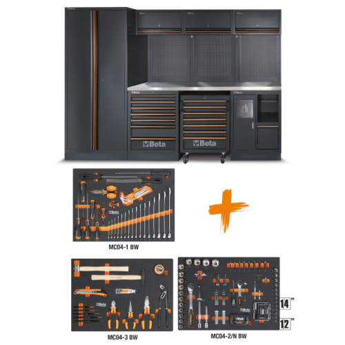 Arredo officina Beta C45PRO X/196UT con assortimento 196 utensili - 045001987