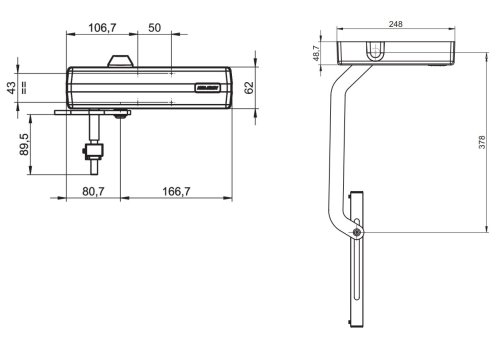 Chiudicancello pedonale Mab Assa Abloy DC650G nero