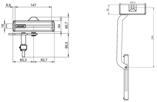 Chiudicancello pedonale Mab Assa Abloy DC620G nero