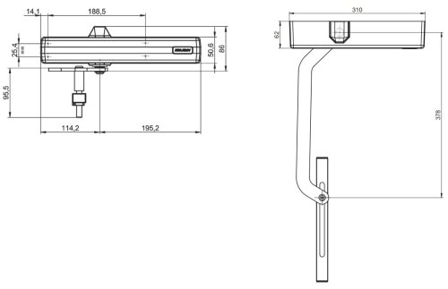 Chiudicancello pedonale Mab Assa Abloy DC680G nero