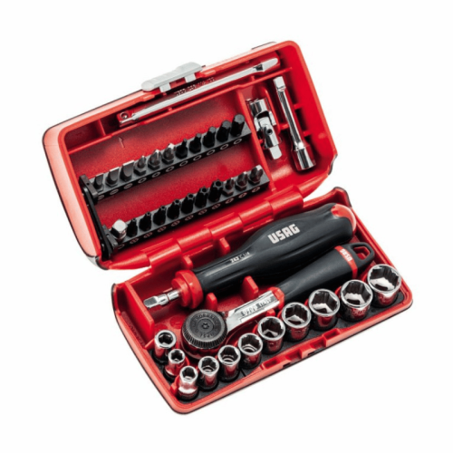 Assortimento bussole esagonali X-Grip ed inserti avvitare Usag 609 1/4 EAX (38 pz)