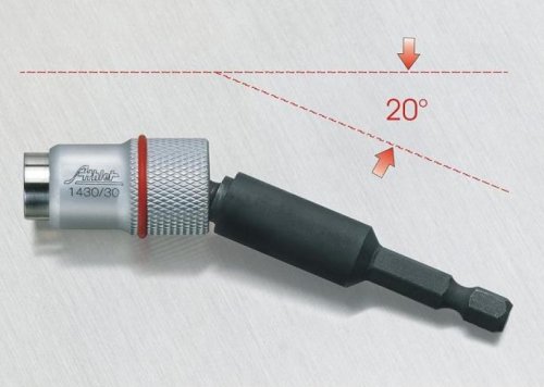 Porta inserti per avvitare magnetico snodato ATHLET 1430/30, 1/4" x 88 mm