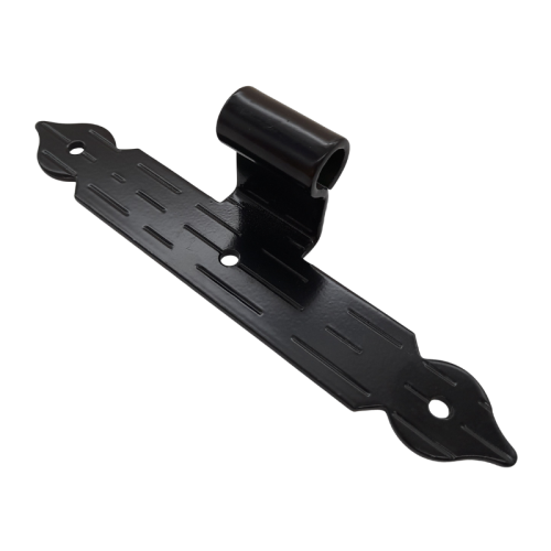 Bandella a T con zanca 45 mm per imposte e scuri con occhiolo centrale ø 12 mm Omad 1366/ZM