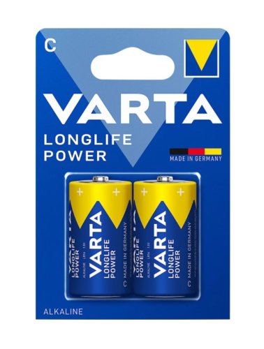 Batterie alcaline VARTA Longlife LR14 MN1400 4914 Power C mezza torcia 1,5V (2 pezzi)